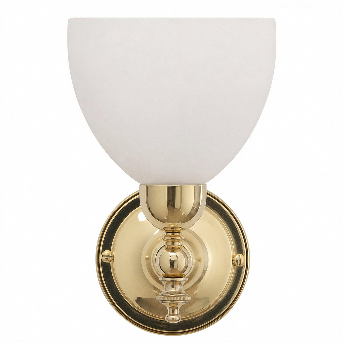 Waubra Wall Light with Decatron Shade, Polished Brass