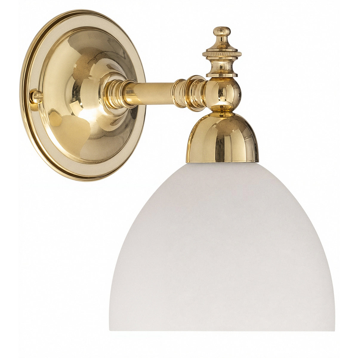 Waubra Wall Light with Decatron Shade, Polished Brass