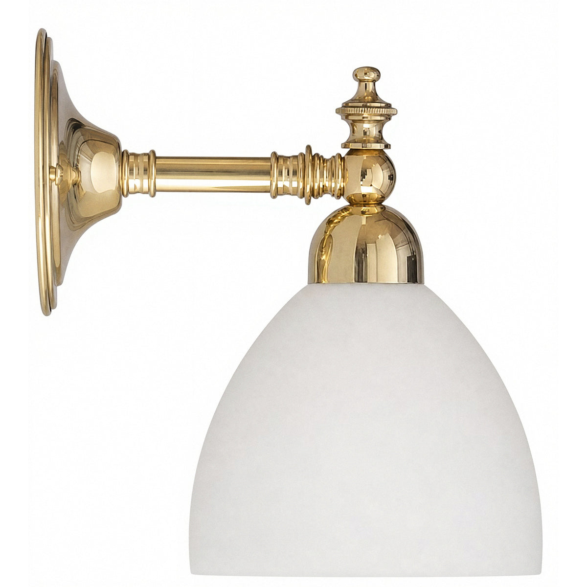 Waubra Wall Light with Decatron Shade, Polished Brass
