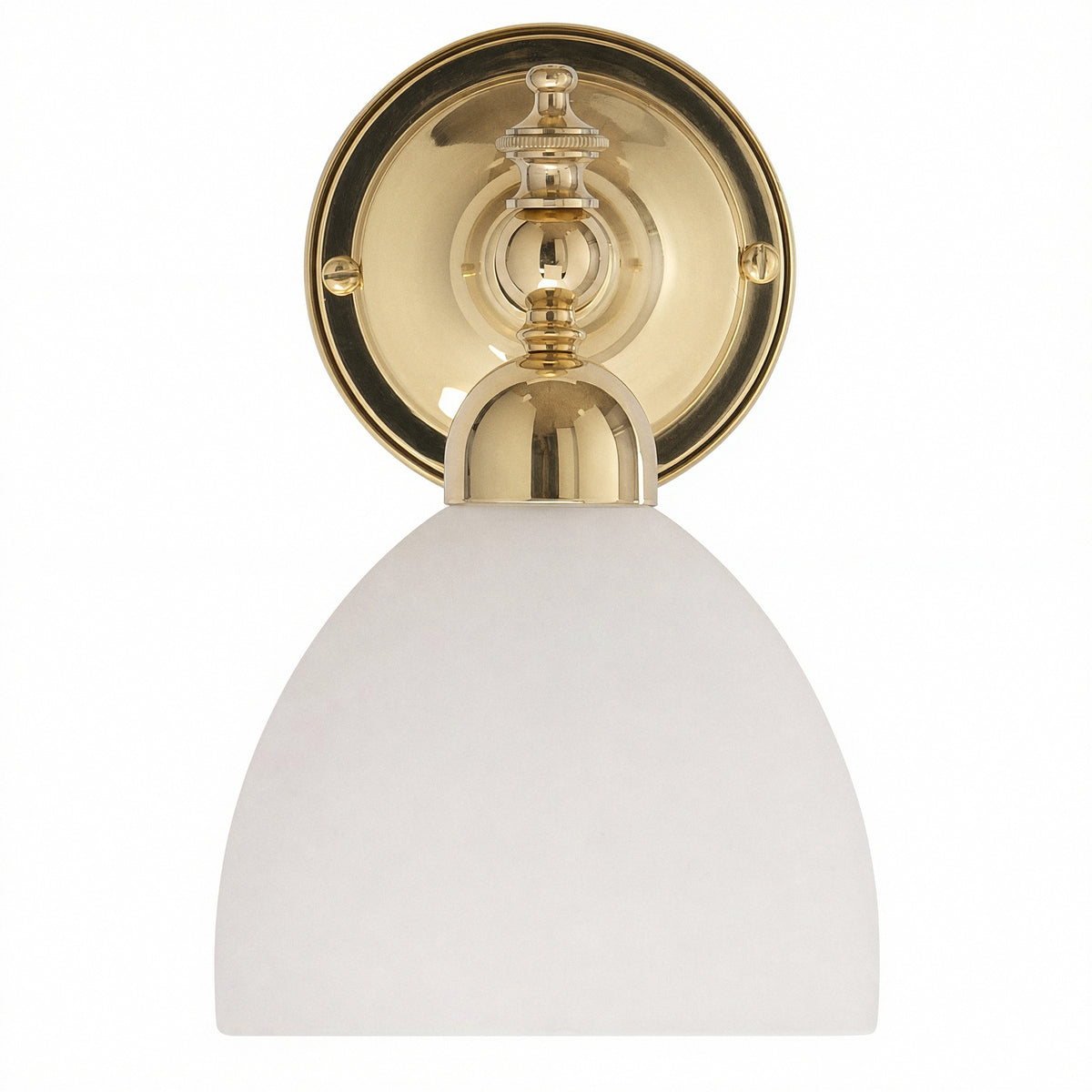 Waubra Wall Light with Decatron Shade, Polished Brass