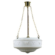 Senator 17'' Opal Matte on 3 Chain Suspension, Polished Brass