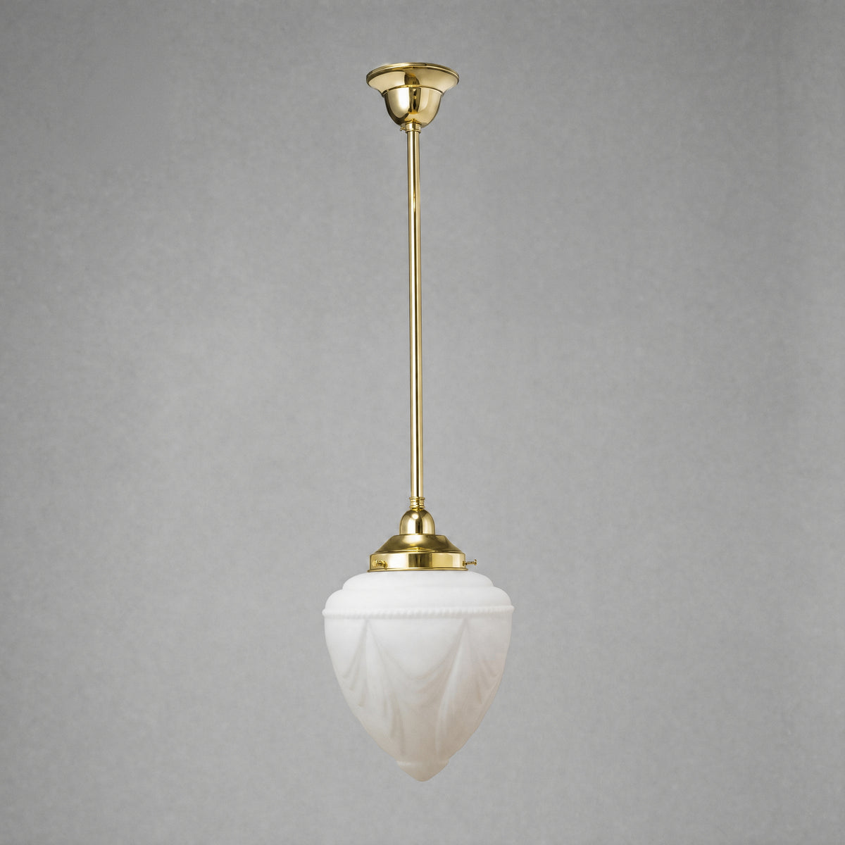 Empire 8'' Opal Matte on Rod Set 1/2'' x 1/2m, Polished Brass
