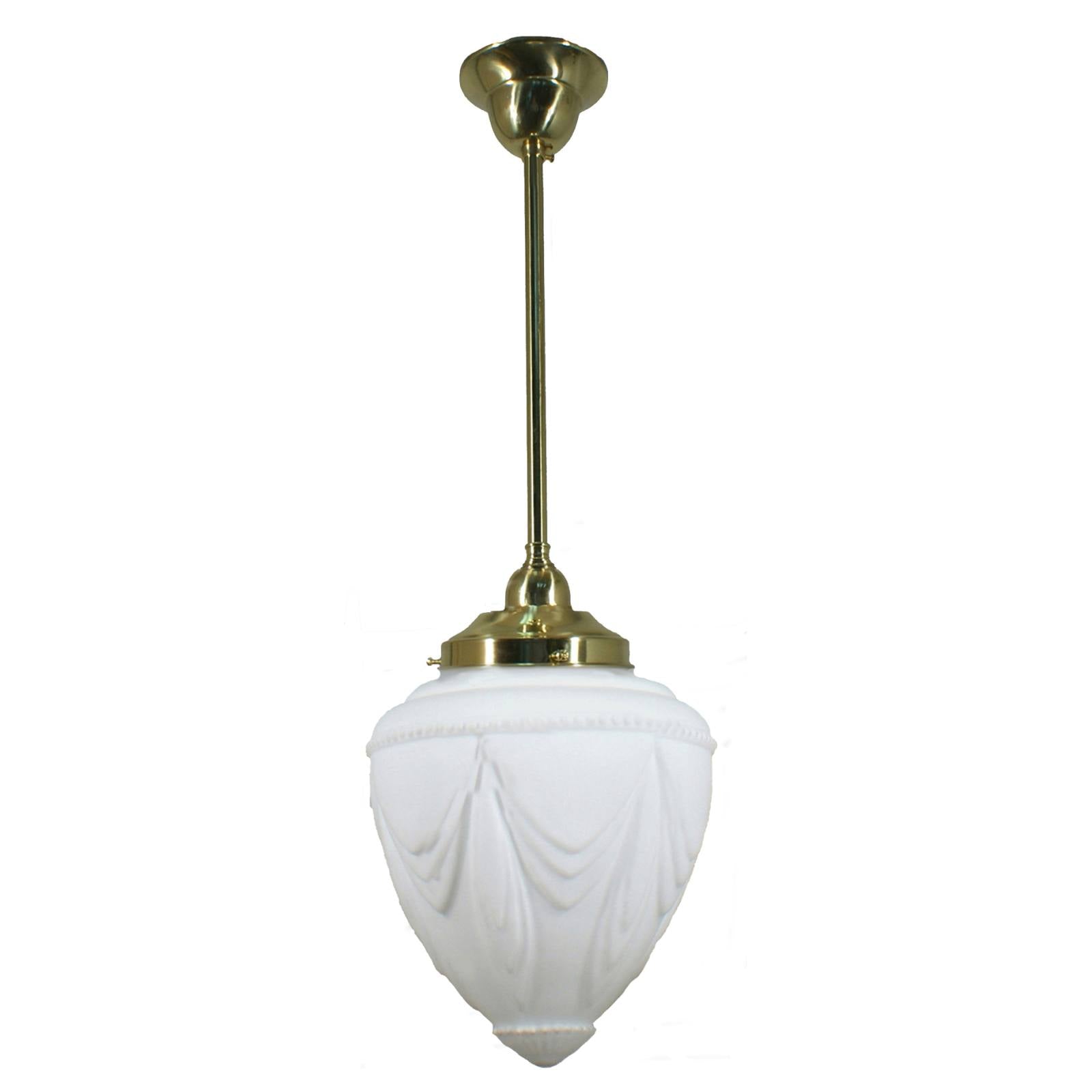 Empire 8'' Opal Matte on Rod Set 1/2'' x 1/2m, Polished Brass