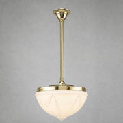 Empire 14'' Opal Matte on Rod Set 3/4'' x 1/2m, Polished Brass