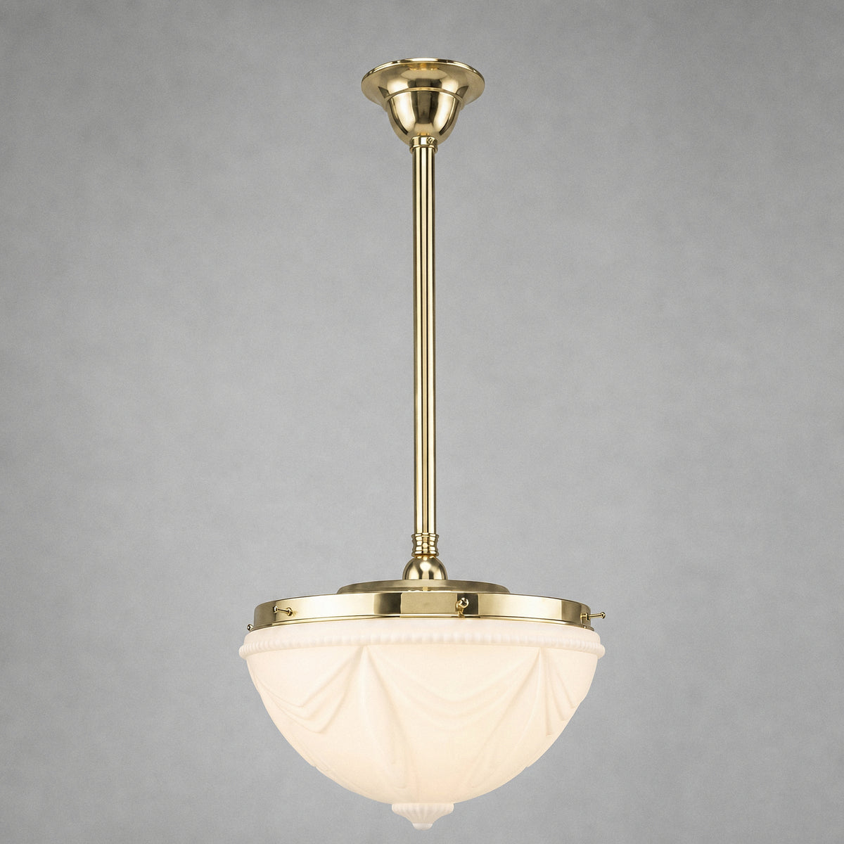 Empire 14'' Opal Matte on Rod Set 3/4'' x 1/2m, Polished Brass