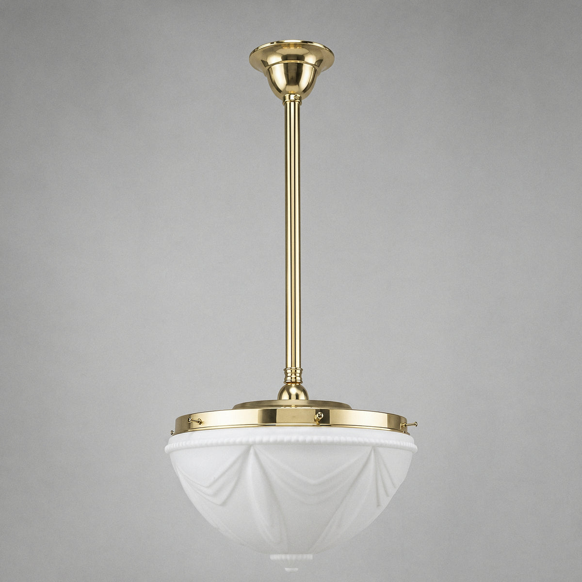 Empire 14'' Opal Matte on Rod Set 3/4'' x 1/2m, Polished Brass