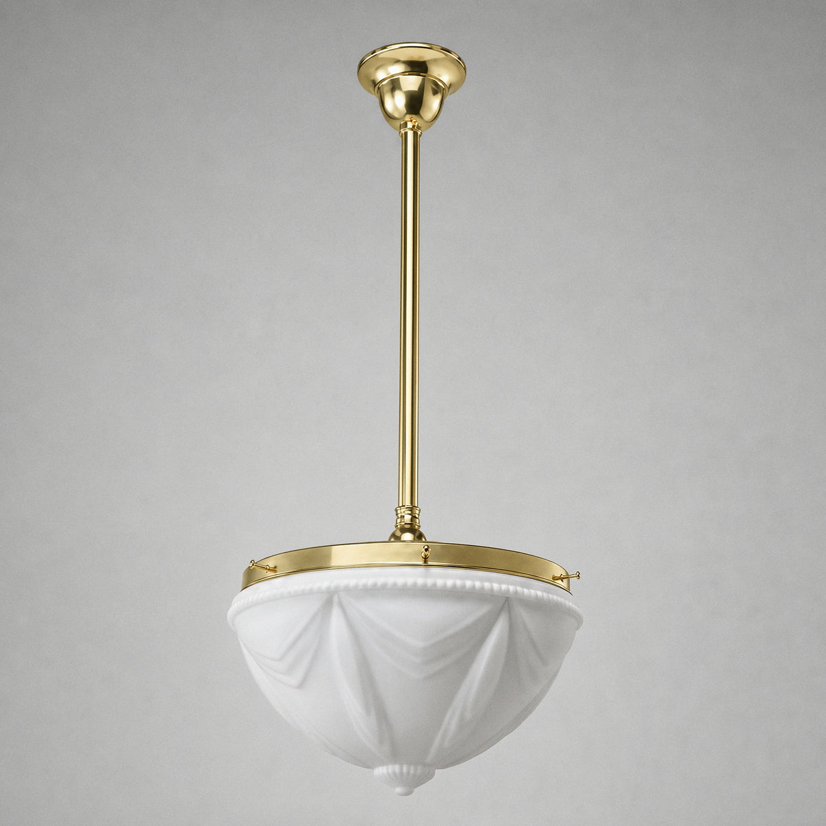 Empire 14'' Opal Matte on Rod Set 3/4'' x 1/2m, Polished Brass