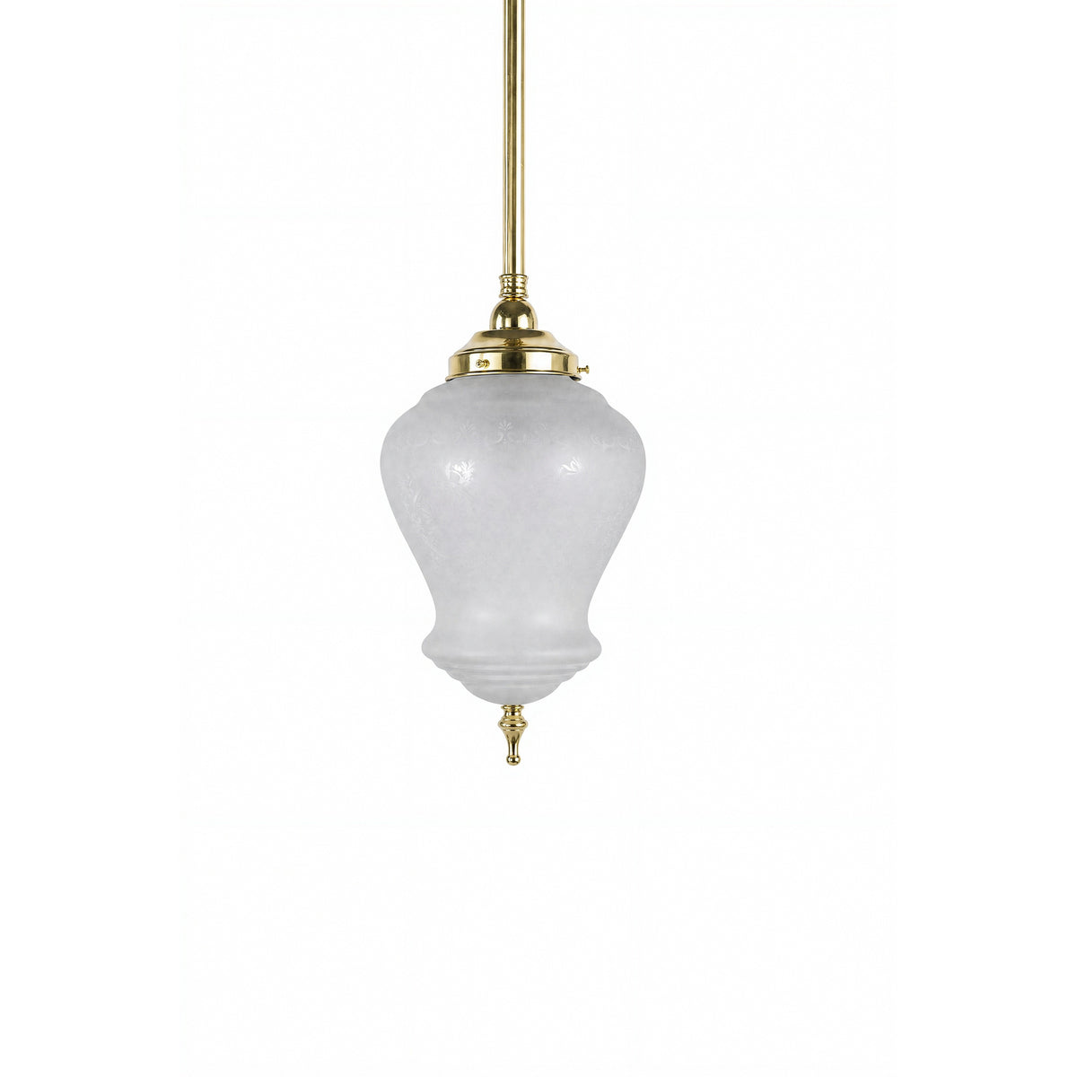 Cambridge Large 3/4" x 1/2m Rod Pendant, Polished Brass