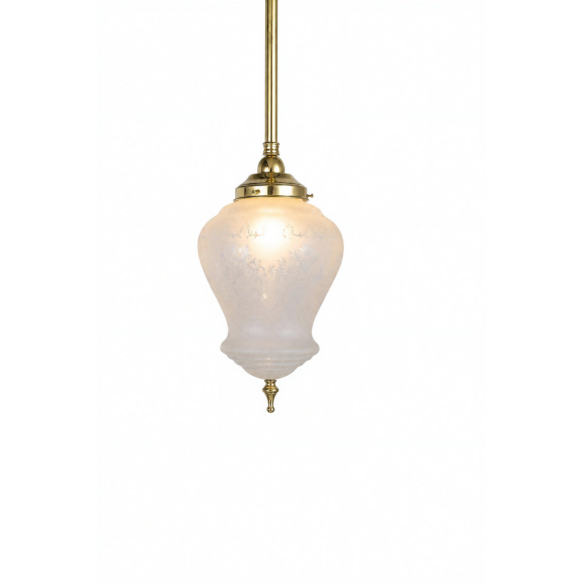 Cambridge Large 3/4" x 1/2m Rod Pendant, Polished Brass