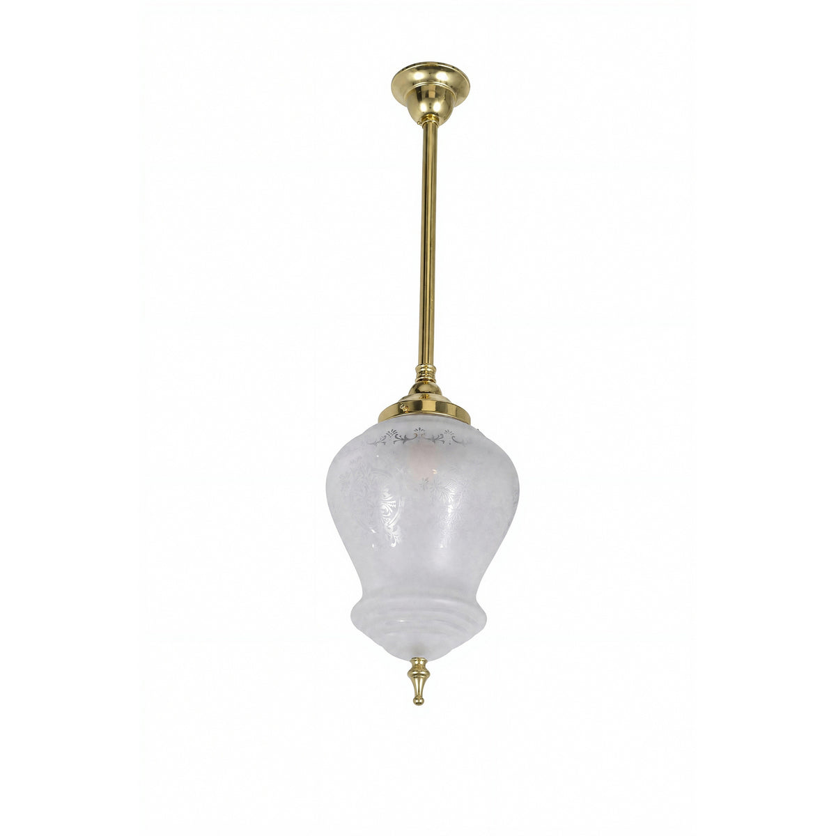 Cambridge Large 3/4" x 1/2m Rod Pendant, Polished Brass