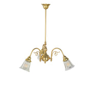 Victoriana 3 Light Pendant Polished Brass with Zipper 23 Clear Shades