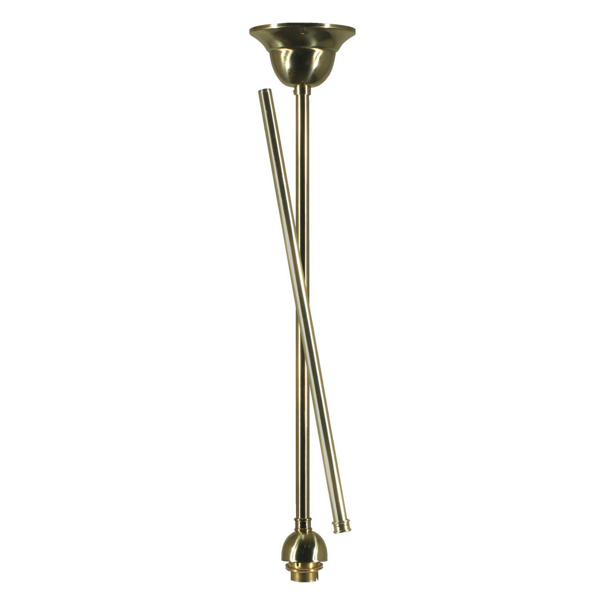 Rod Set 1/2" x 1m (2pc), Polished Brass