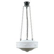 Senator 11'' Opal Matte on 3 Chain Black Cloth Suspension, Chrome