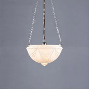 Empire 14'' Opal Matte on 3 Chain Black Cloth Suspension, Chrome