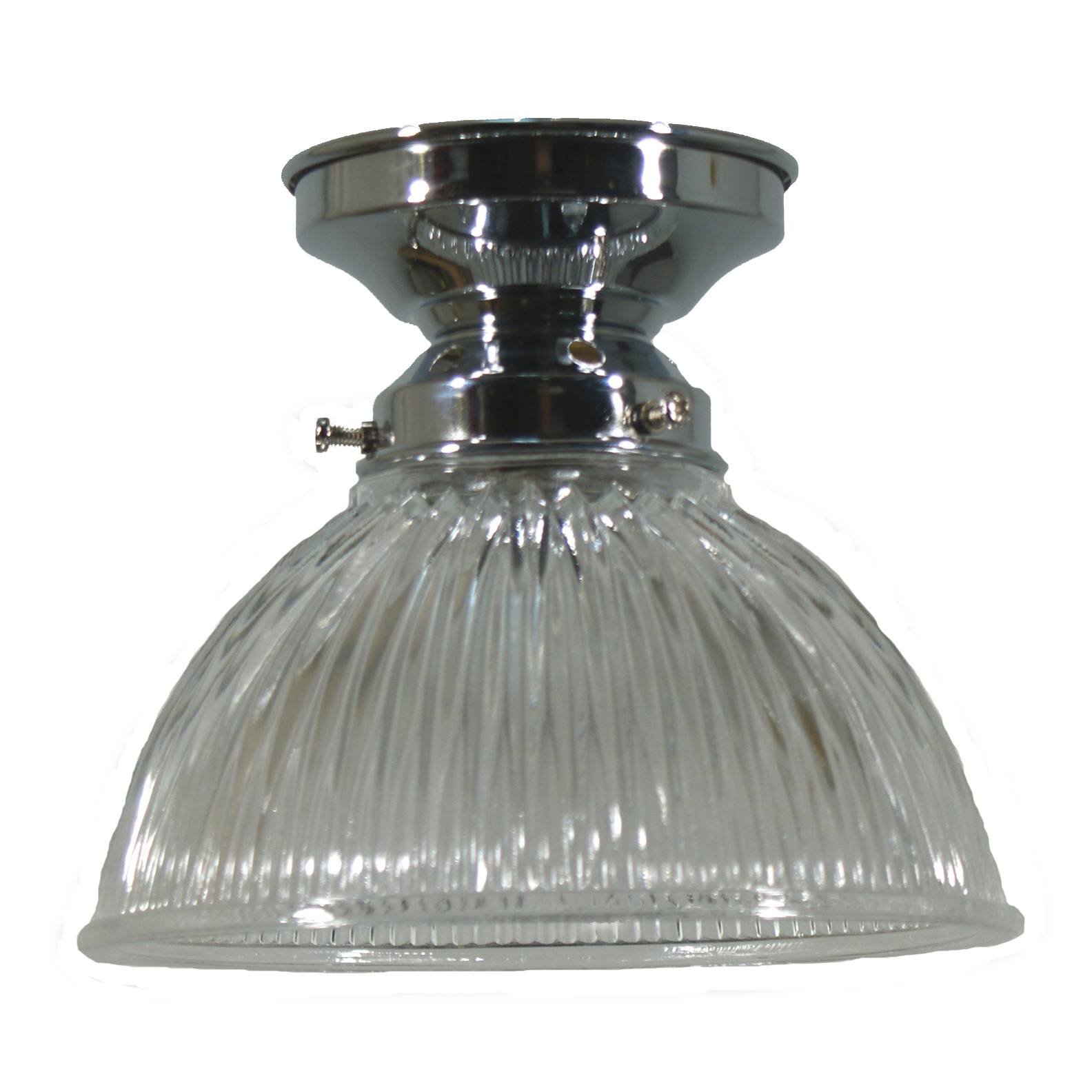 Claredon 6'' Clear Batten Fix, Chrome