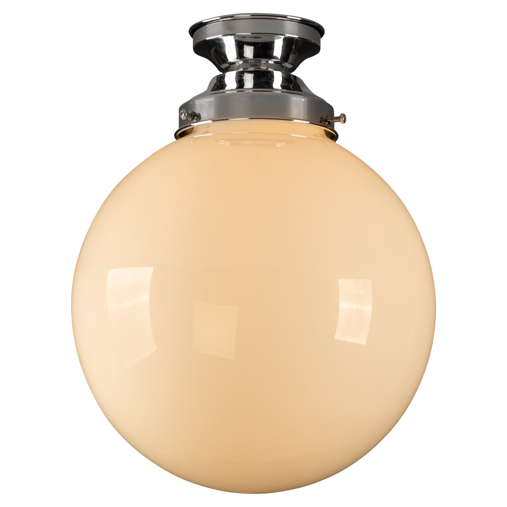 Sphere 10'' Opal Gloss Batten Fix, Chrome