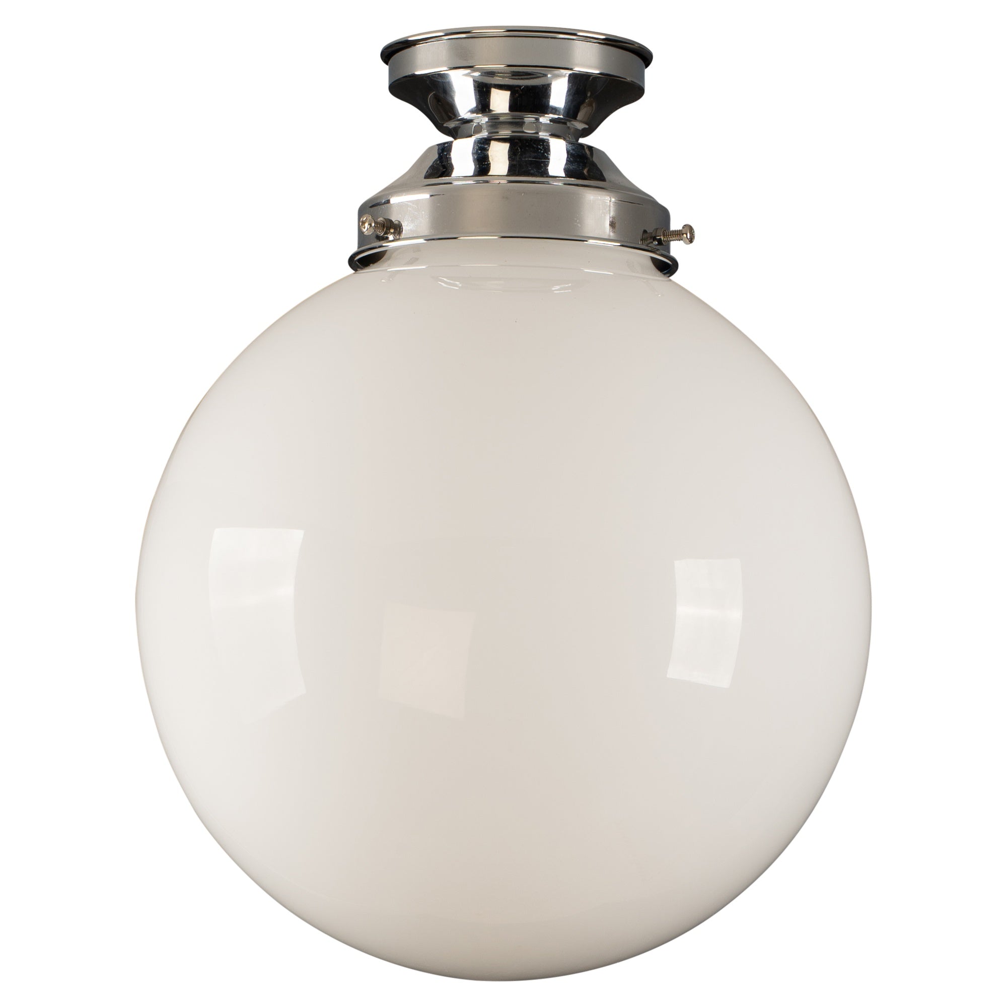 Sphere 10'' Opal Gloss Batten Fix, Chrome