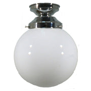 Sphere 8'' Opal Gloss Batten Fix, Chrome