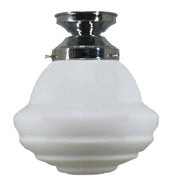 Parkville 9'' Opal Matte Batten Fix, Chrome