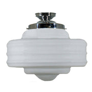 Detroit 14'' Opal Matte Batten Fix, Chrome