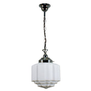 St Kilda 8'' Opal Matte Single Chain Suspension, Chrome