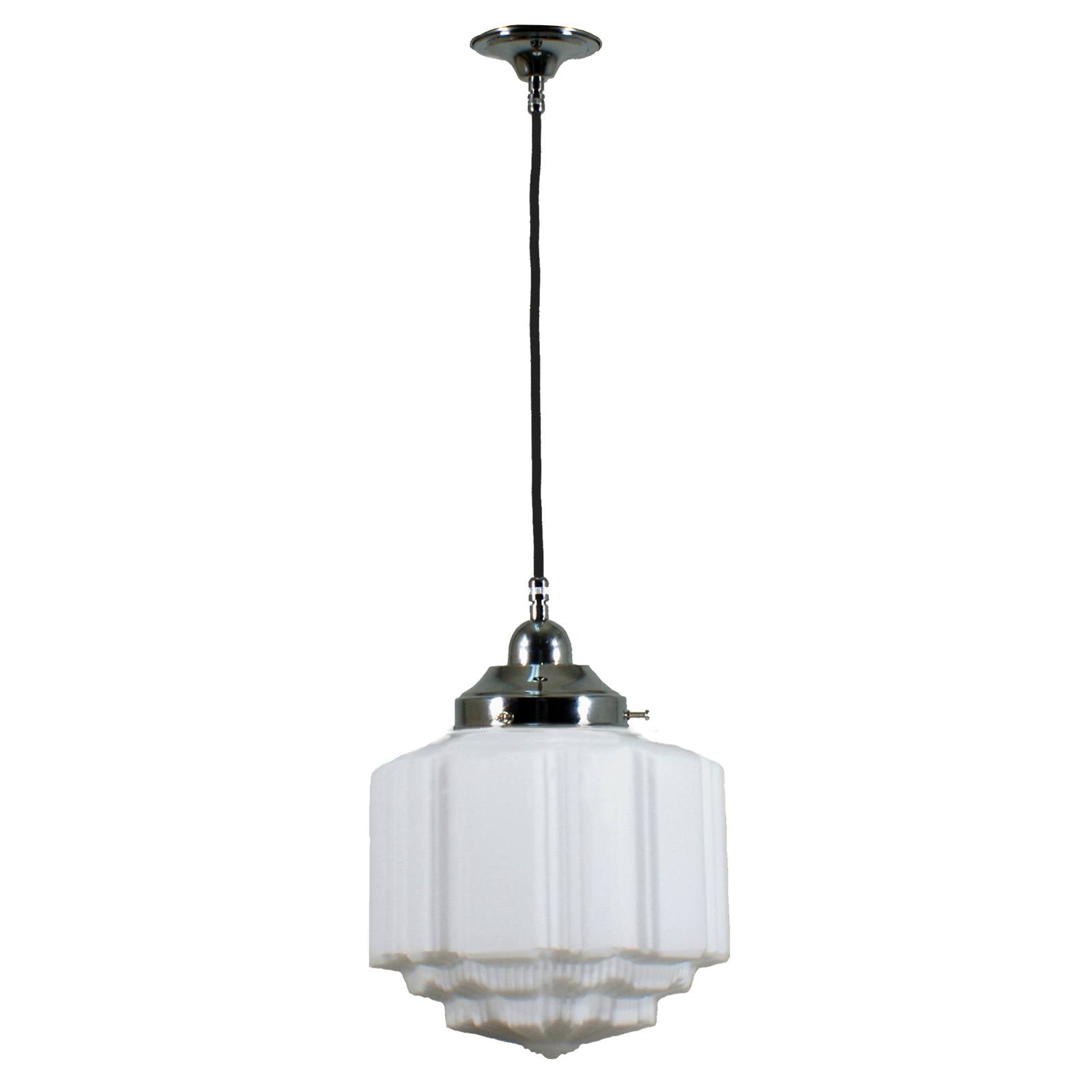 St Kilda 8'' On Cloth Cord Suspension, Chrome