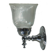 Kline Wall Light with Zipper 23 Clear Shade, Chrome