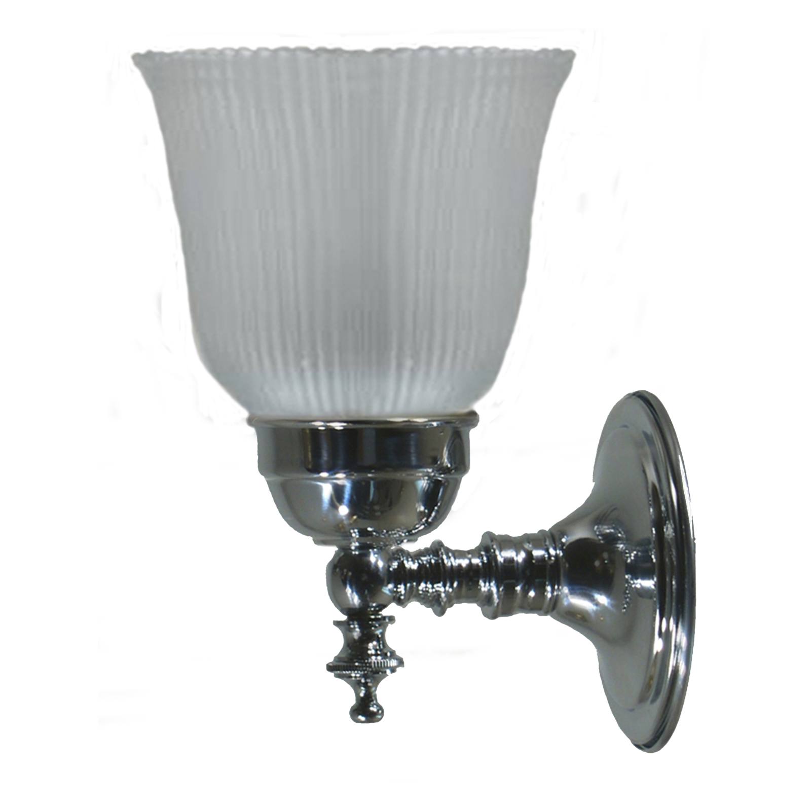 Kline Wall Light with Zipper 23 Frost Shade, Chrome