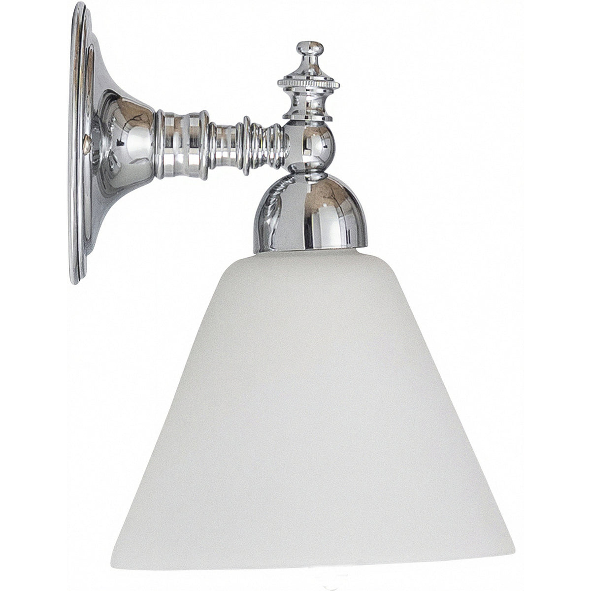 Koscina Wall Light with Cono Opal Matte Shade, Chrome