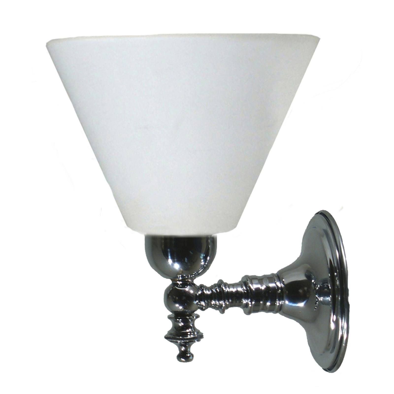 Koscina Wall Light with Cono Opal Matte Shade, Chrome