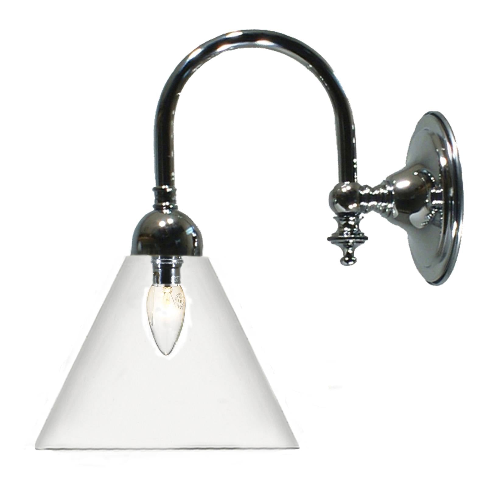 Loxton Wall Light with Cono Clear Shade, Chrome