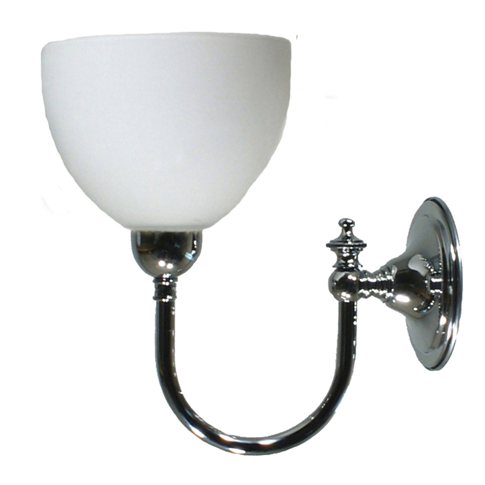 Loxton Wall Light with Decatron Opal Matte Shade, Chrome