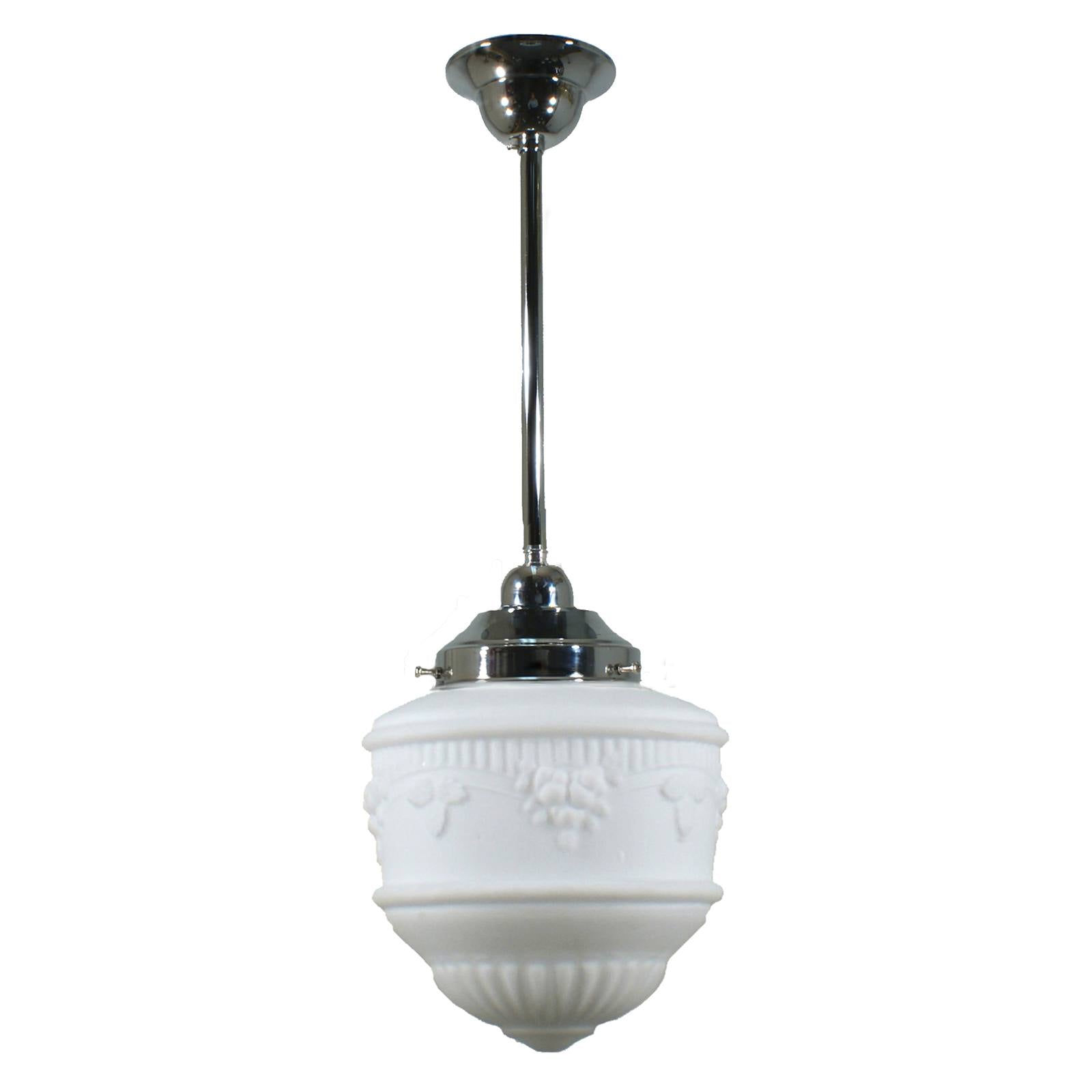 Senator 8" Opal Matte on Rod Set 1/2" x 1/2m, Chrome