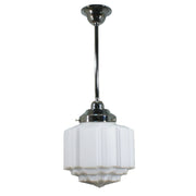 St Kilda 8" Opal Matte on Rod Set 1/2" x 1/2m, Chrome