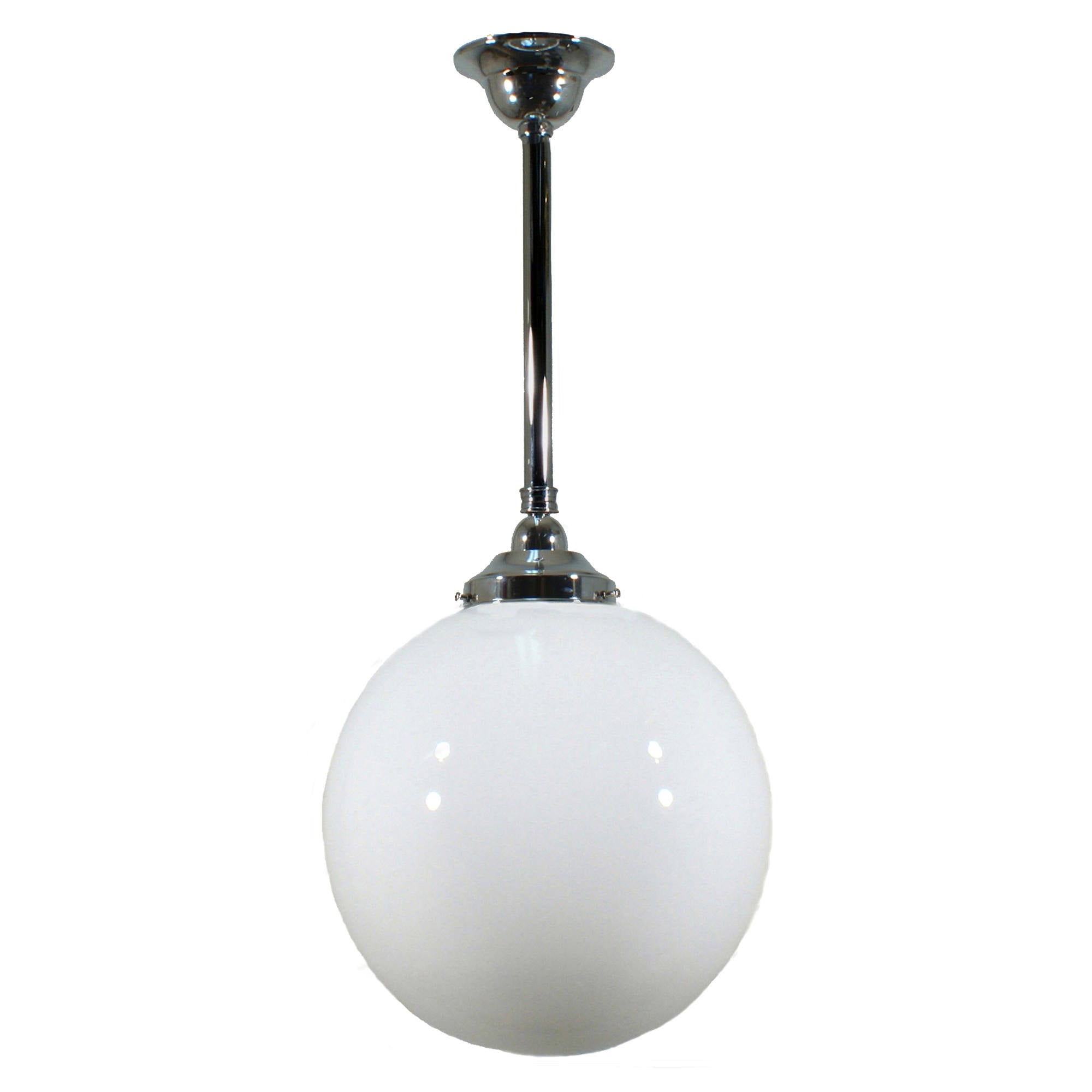 Sphere 12'' Opal Gloss on Rod Set 3/4'' x 1/2m, Chrome