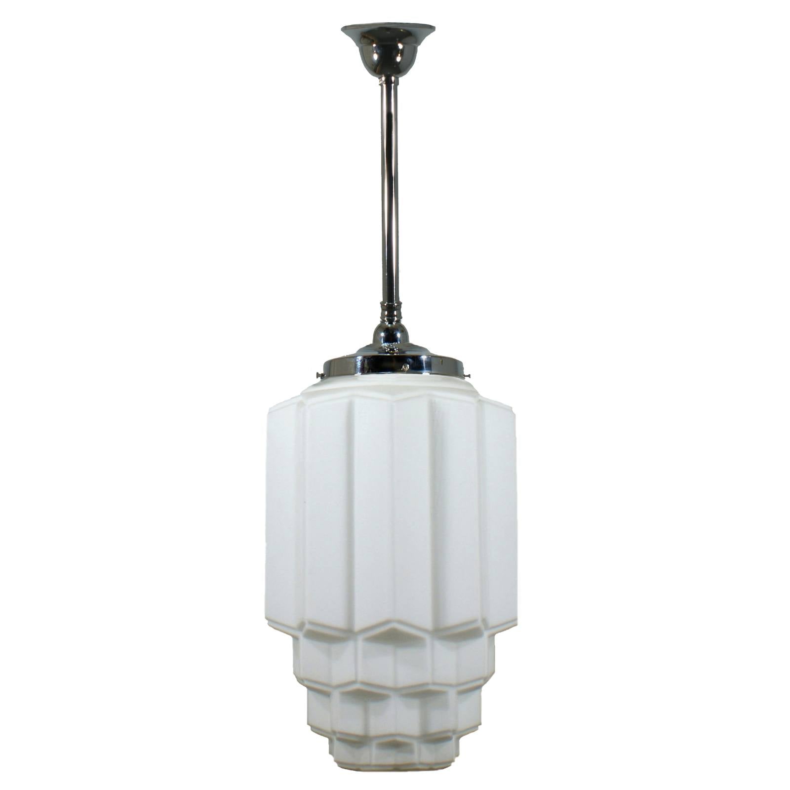 Bergerac Opal Matte on Rod Set 3/4'' x 1/2m, Chrome