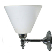 Waubra Wall Light with Cono Opal Matte Shade, Chrome