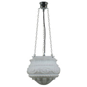 Premier 12'' Opal Matte on 3 Chain Black Cloth Suspension, Chrome