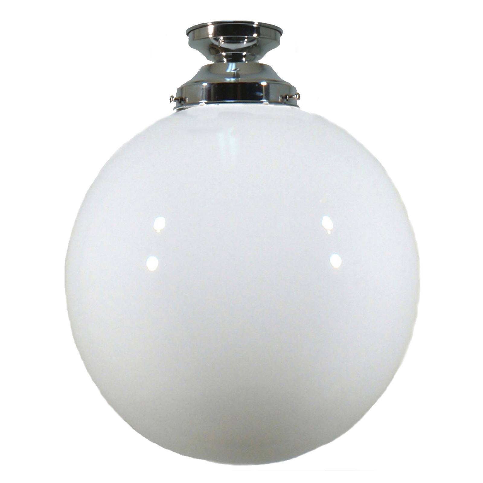 Sphere 12'' Opal Gloss Batten Fix, Chrome