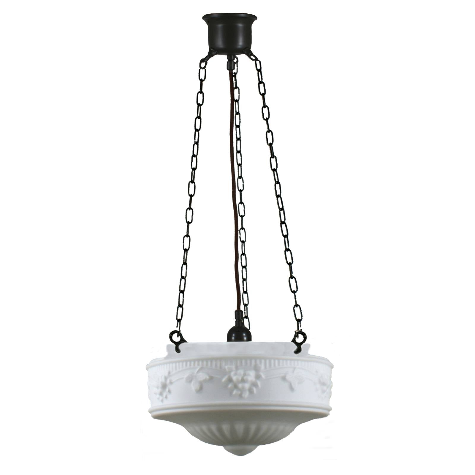 Senator 11'' Opal Matte on 3 Chain Suspension, Patina