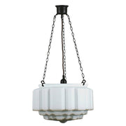 St Kilda 14'' Opal Matte on 3 Chain Suspension, Patina