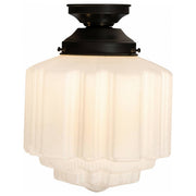St Kilda 14'' Opal Matte Batten Fix, Patina