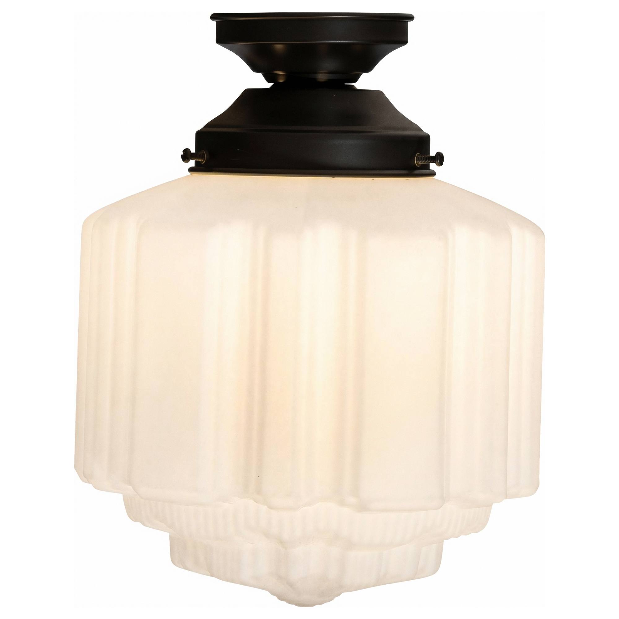 St Kilda 14'' Opal Matte Batten Fix, Patina