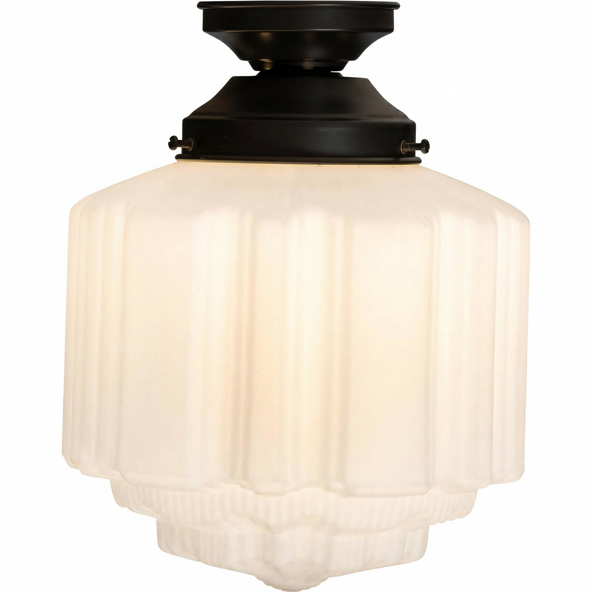 12 1/4 inch Batten Fix Light w/14 inch St Kilda Opal Mtt, PAT