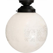 Sheffield 10" Shade w 4 1/4" Black Batten Fix Light