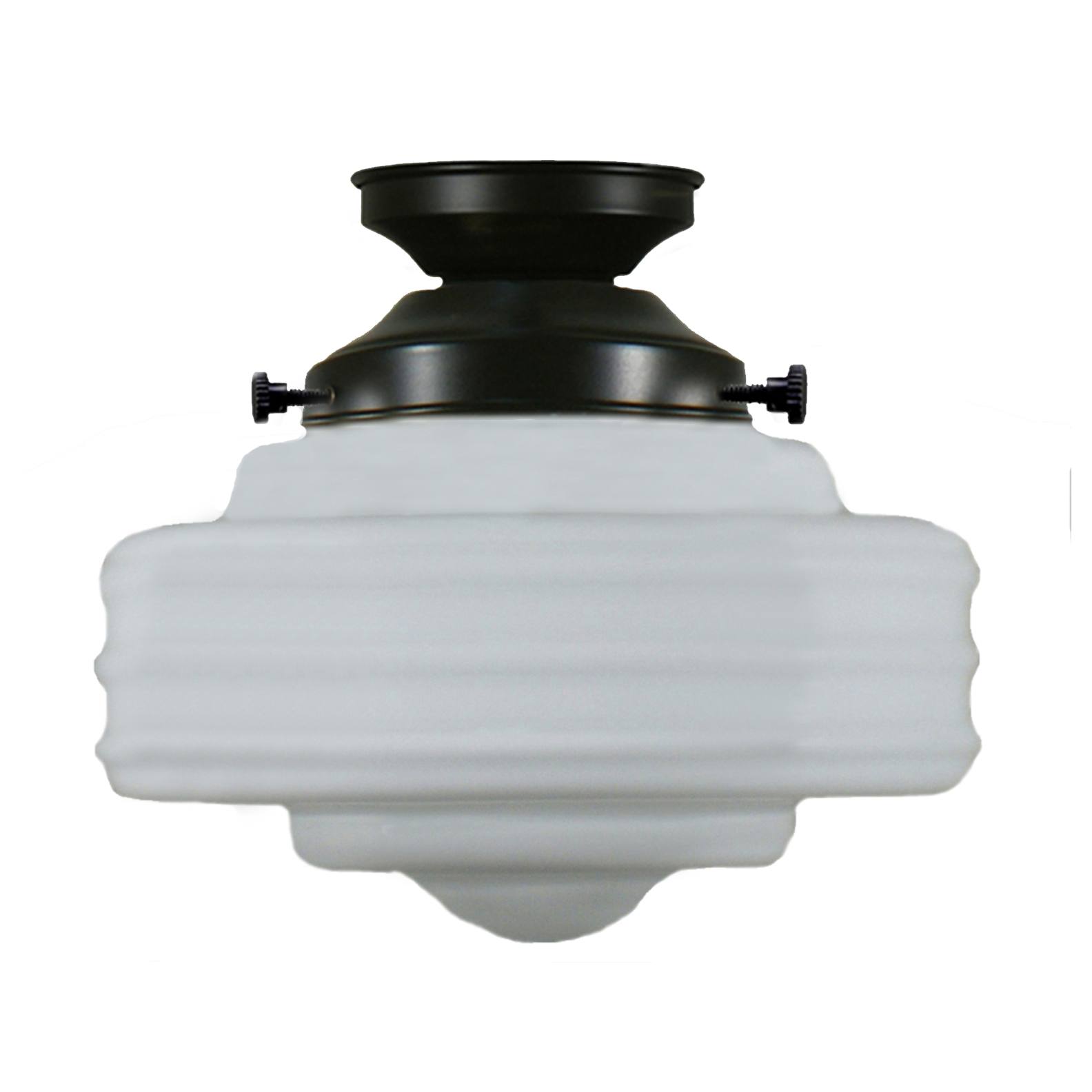 Detroit 8'' Opal Matte Batten Fix, Patina