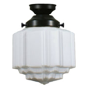 St Kilda 8'' Opal Matte Batten Fix, Patina