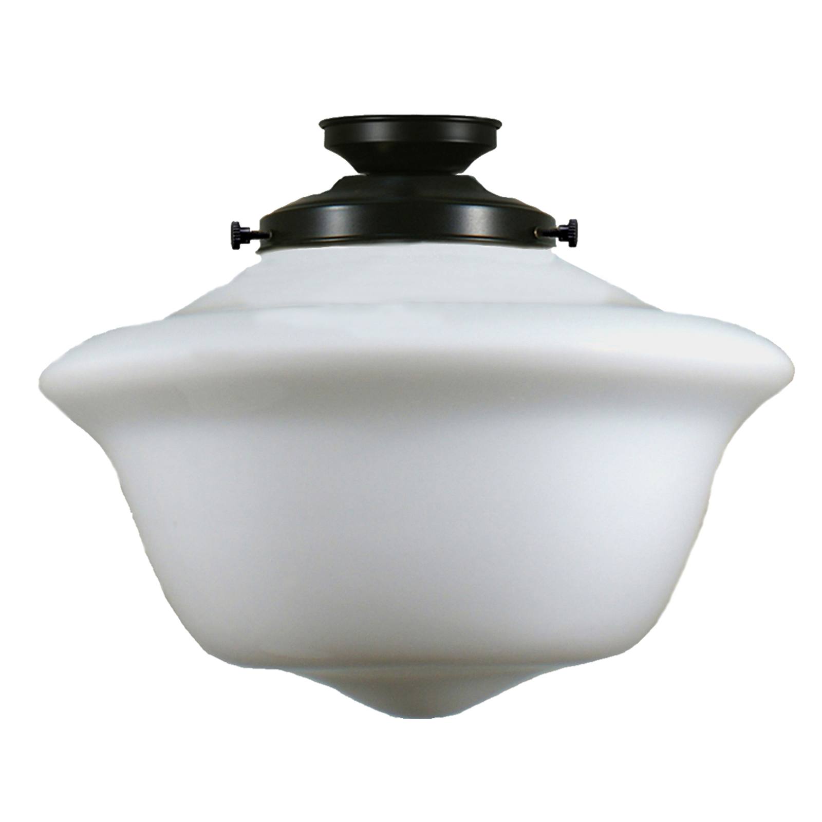 Victorian Schoolhouse 16'' Opal Matte Batten Fix, Patina