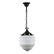 Senator 8'' Opal Matte Single Chain Suspension, Patina