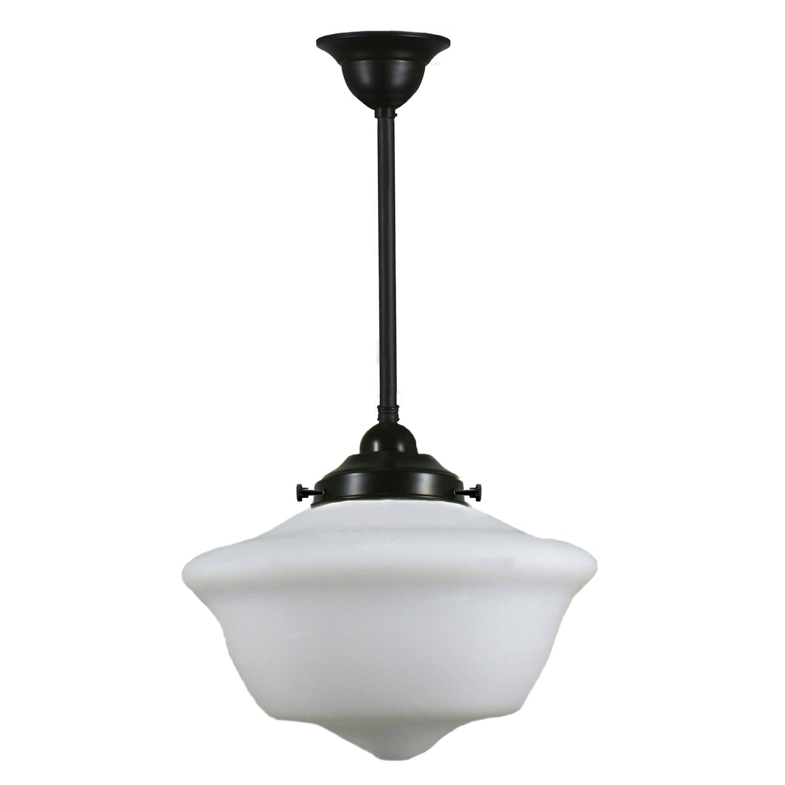 Victorian Schoolhouse 12'' Opal Matte on Rod Set 1/2'' x 1/2m, Patina